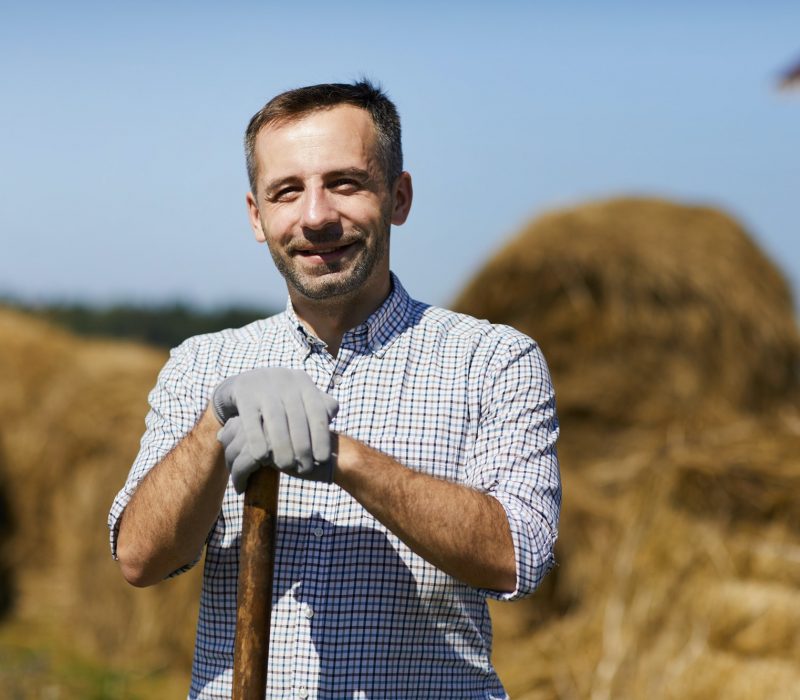 Farmer at work